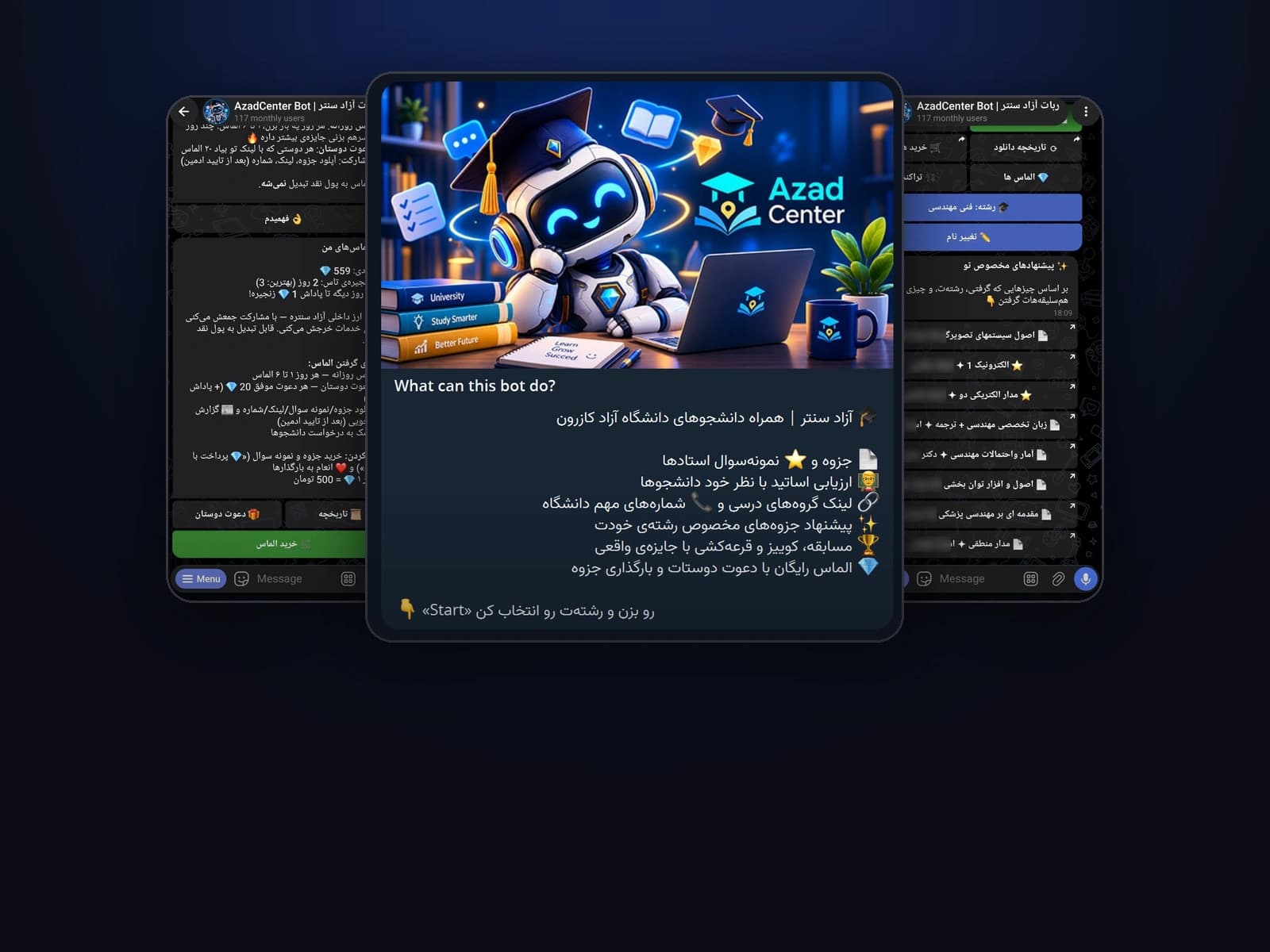 AzadCenter — A Student Platform Inside Telegram
